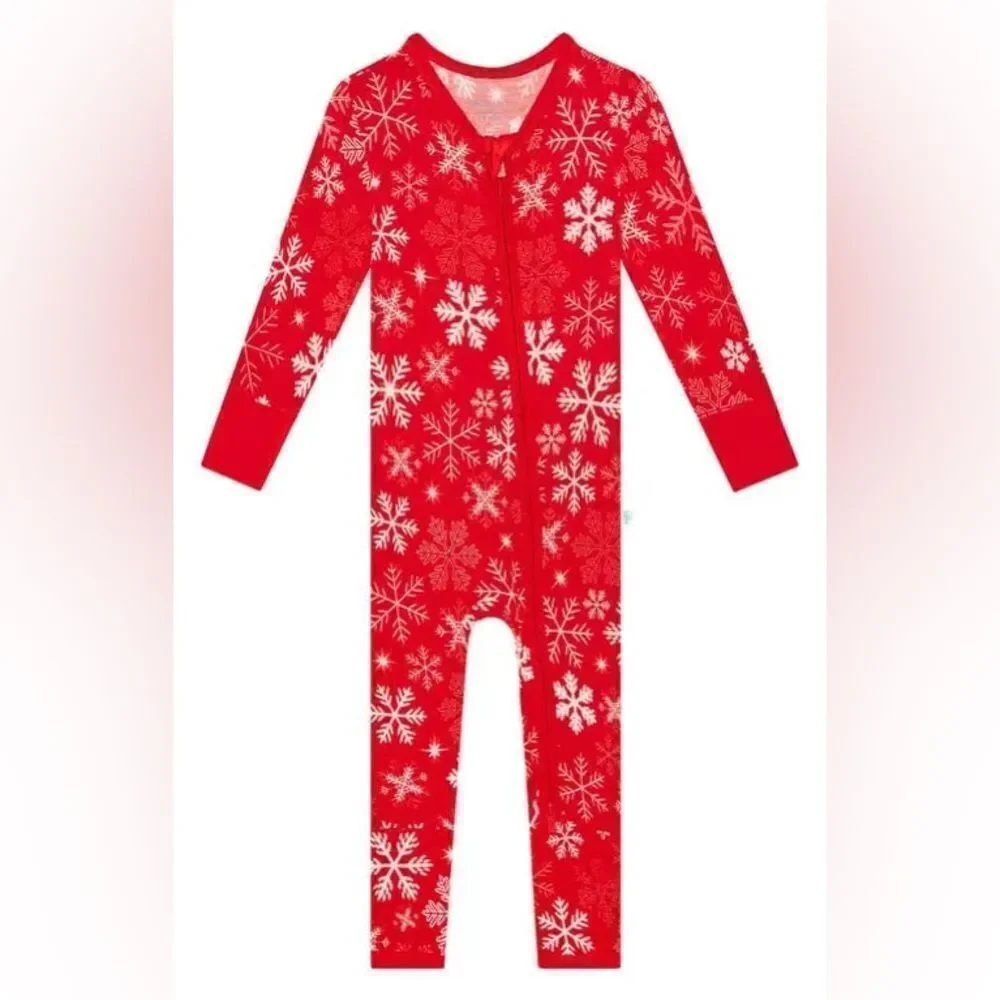 Posh Peanut NWT Zima Snowflake Fitted Convertible Footie Pajamas 6 to 9 months